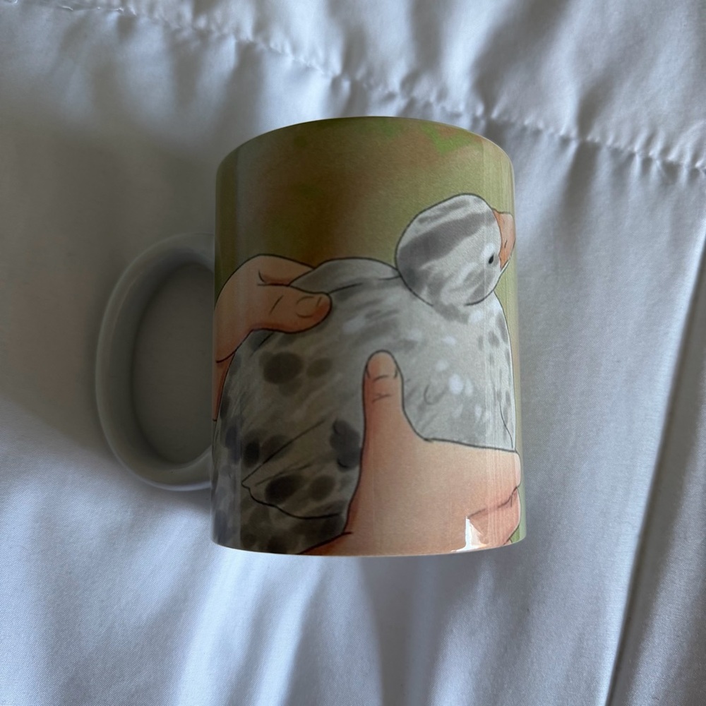 HOLD BIRB GENTLE LIKE HAMBURGER COFFEE MUG